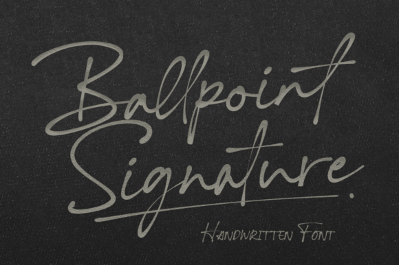 Ballpoint Signature: A Handwritten Font for Crafters