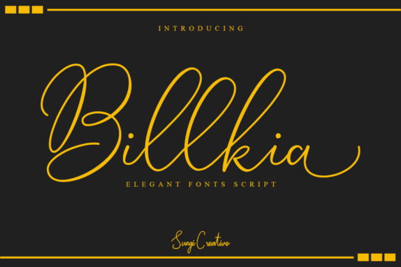 Billkia: A Script Amp Font for Creative Projects