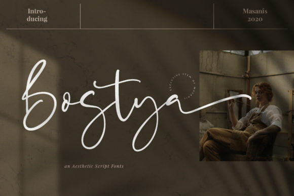 Bostya: A Handwritten Font for Timeless Editorial Design