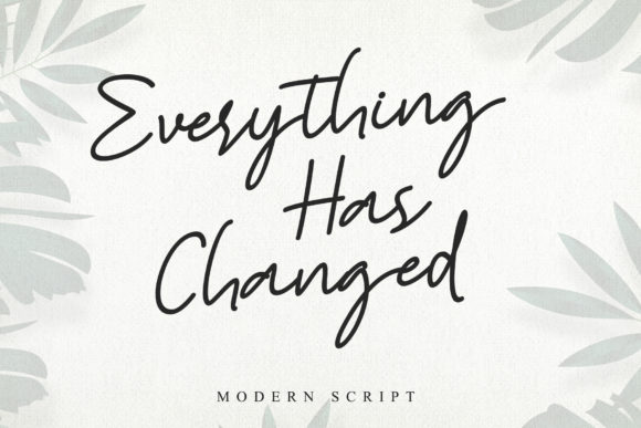 Everything Has Changed: A Handwritten Font for Modern Web Design