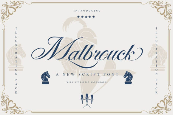 Malbrouck: A Magical Script Font for Polished Branding
