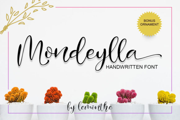 Mondeylla: A Handwritten Font for Elegant Editorial Design
