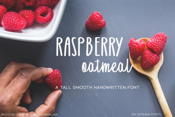 Raspberry Oatmeal: A Handwritten Font for Editorial Charm