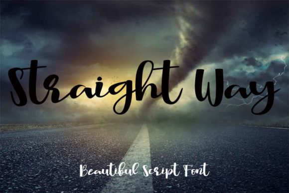 Straight Way: A Bold Script for Modern Designs